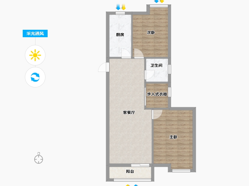 山东省-临沂市-兴华家园-72.06-户型库-采光通风