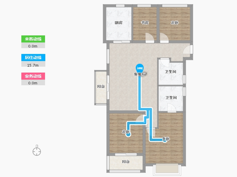 浙江省-宁波市-吉璟府-110.00-户型库-动静线