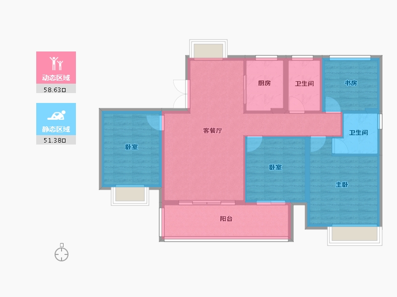 江西省-上饶市-友邦皇家公馆3期-99.07-户型库-动静分区