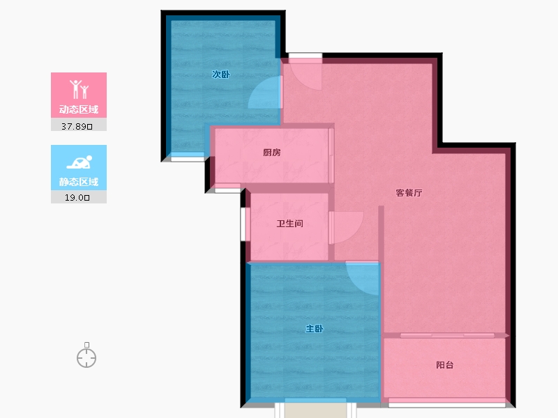 江苏省-无锡市-美新玫瑰庄园-76.00-户型库-动静分区