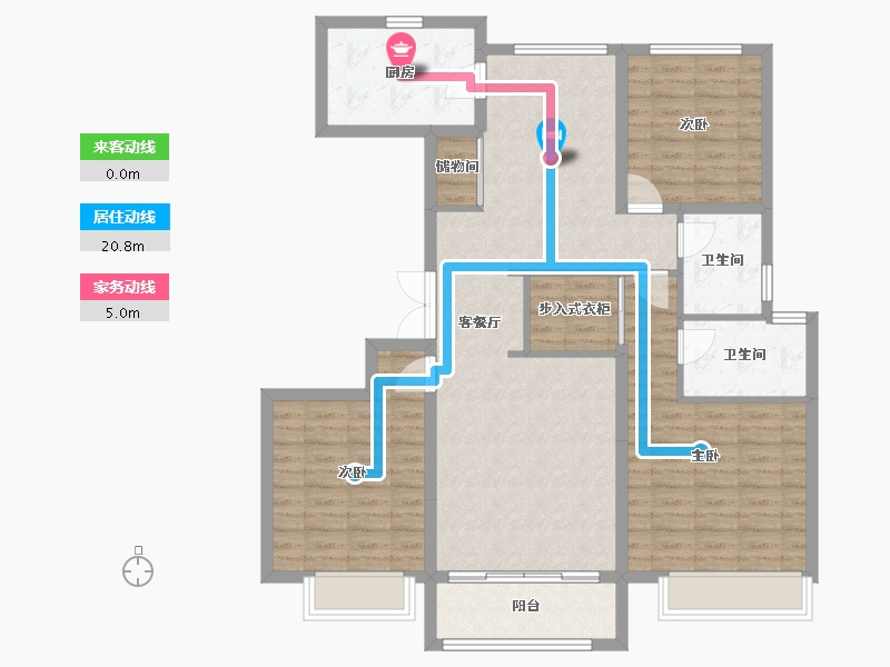 河北省-衡水市-保利拉菲公馆-107.83-户型库-动静线