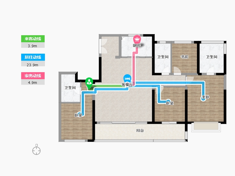 浙江省-宁波市-保亿·嵩江润园-143.96-户型库-动静线