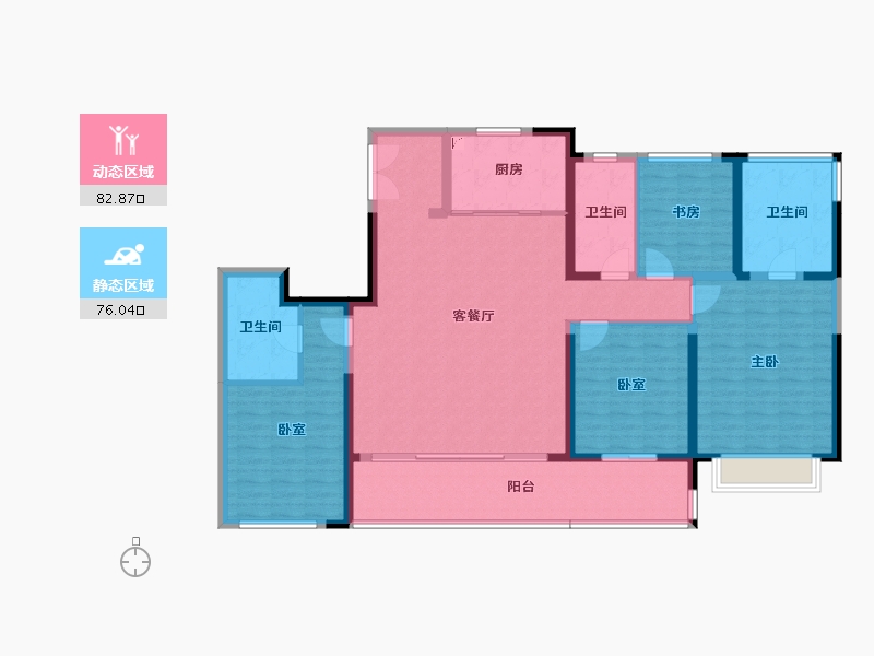 浙江省-宁波市-保亿·嵩江润园-143.96-户型库-动静分区