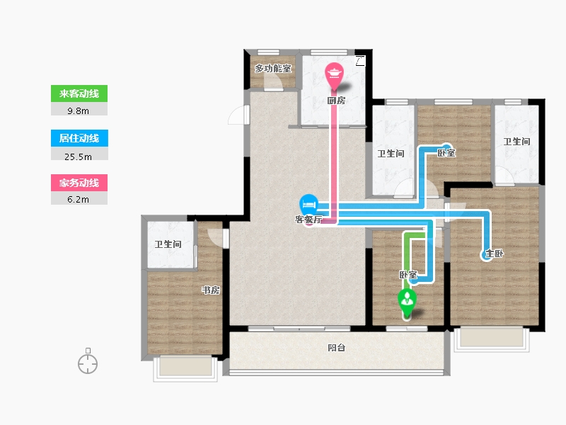 浙江省-宁波市-伟星·玉堰珑印府-142.28-户型库-动静线