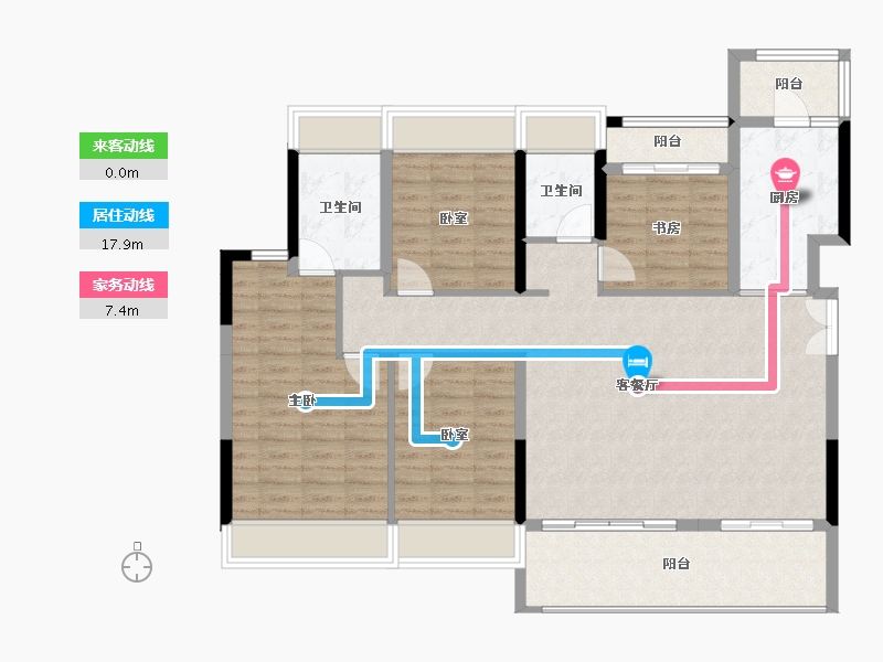 广东省-佛山市-电建地产·洺悦华府-119.47-户型库-动静线