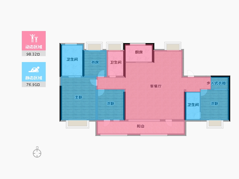 江苏省-南京市-金基璟樾府-158.16-户型库-动静分区