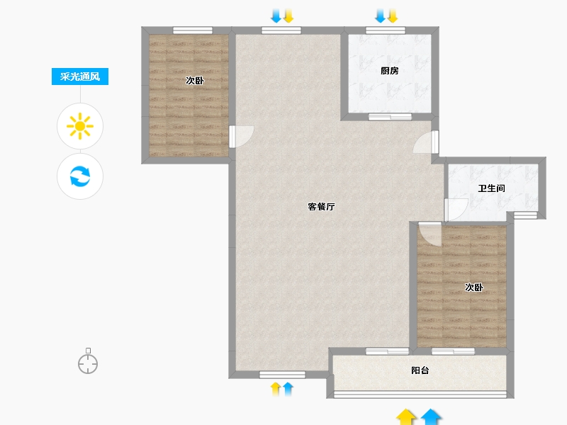 江苏省-苏州市-海胥澜庭-170.00-户型库-采光通风