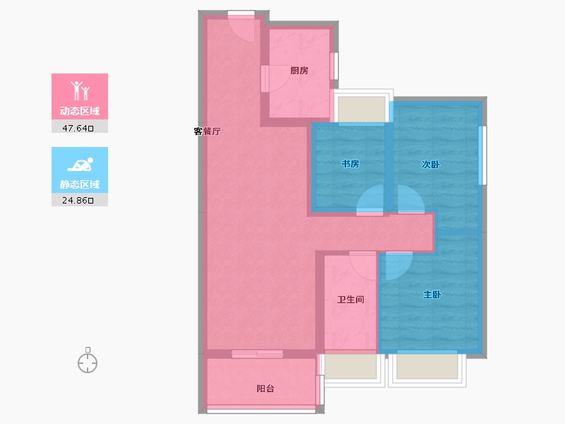 云南省-昆明市-书香云海-63.56-户型库-动静分区