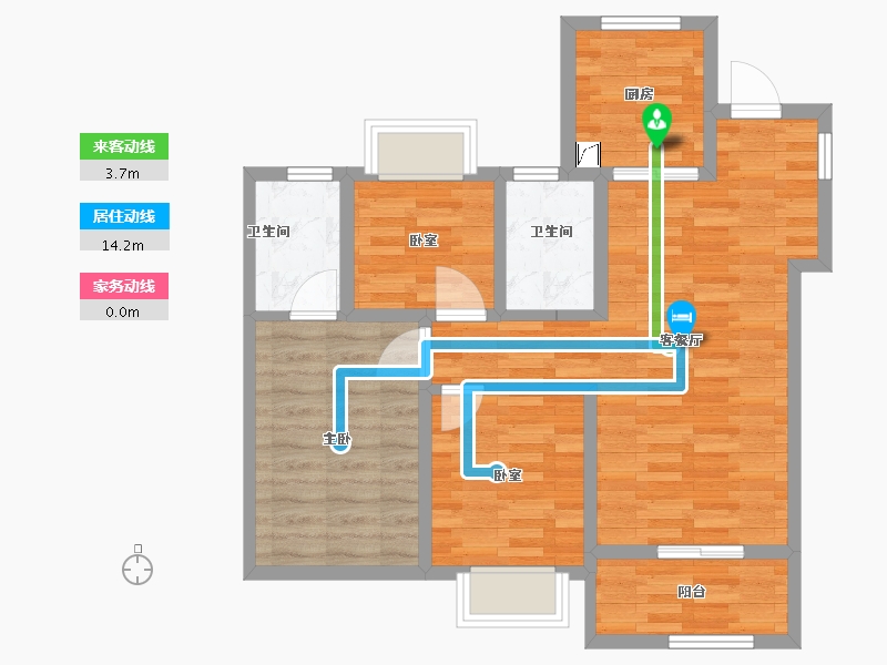 广东省-广州市-保利明玥湖光-72.16-户型库-动静线