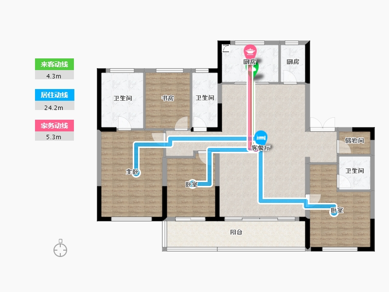 浙江省-宁波市-保利臻誉-147.43-户型库-动静线