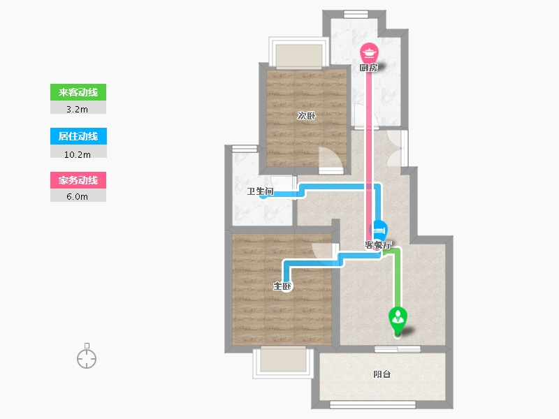 江苏省-南通市-首开·安澜如院-60.00-户型库-动静线