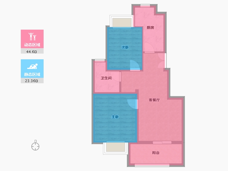 江苏省-南通市-首开·安澜如院-60.00-户型库-动静分区