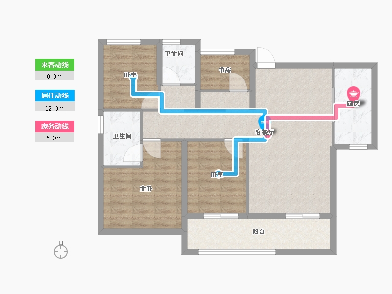 广东省-广州市-保利明玥湖光-82.25-户型库-动静线