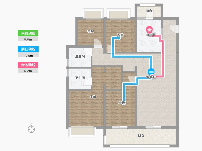 云南省-昆明市-书香云海-111.24-户型库-动静线