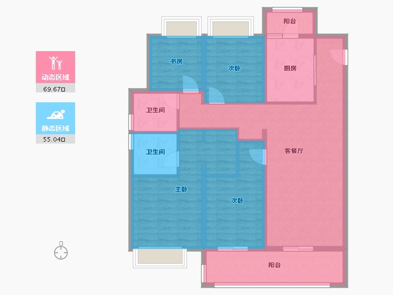 云南省-昆明市-书香云海-111.24-户型库-动静分区