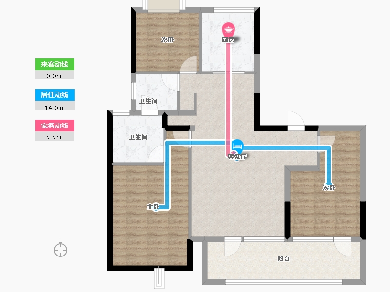 江苏省-南京市-大成汇文府-101.42-户型库-动静线