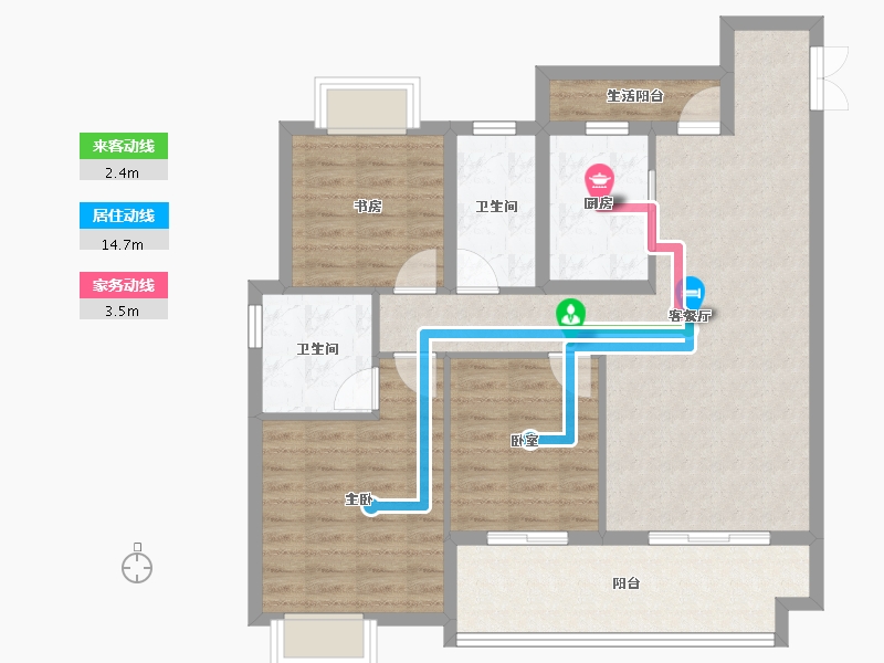 江西省-上饶市-上饶东投南昌城投学仕府-95.00-户型库-动静线