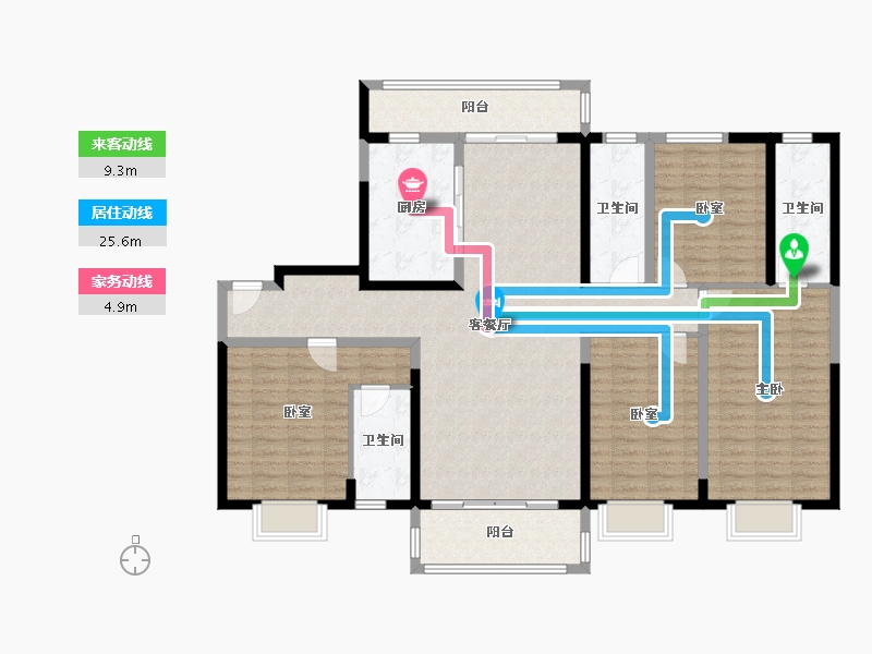 甘肃省-定西市-贵清文苑-142.39-户型库-动静线