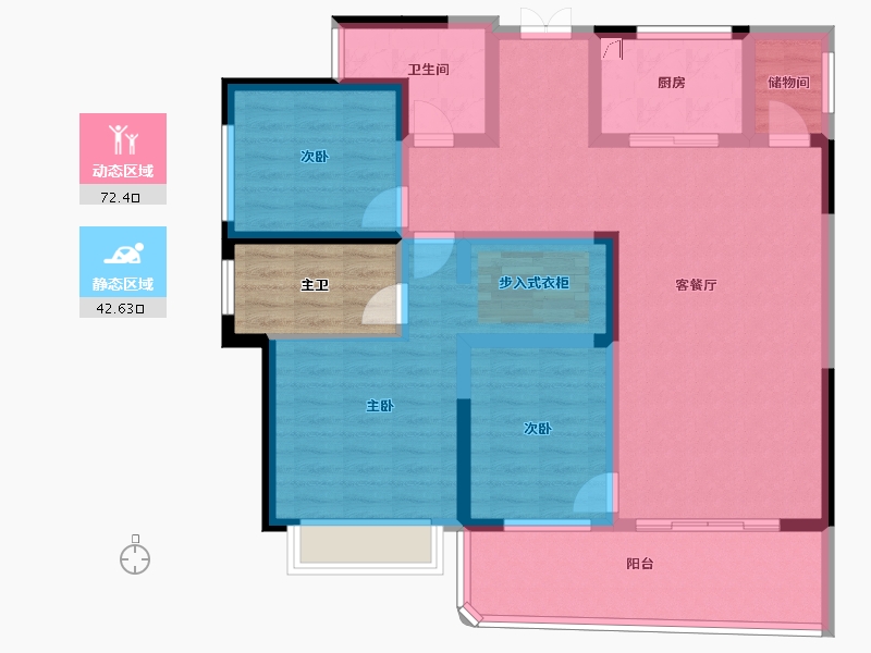 四川省-成都市-天府公园未来城-107.53-户型库-动静分区