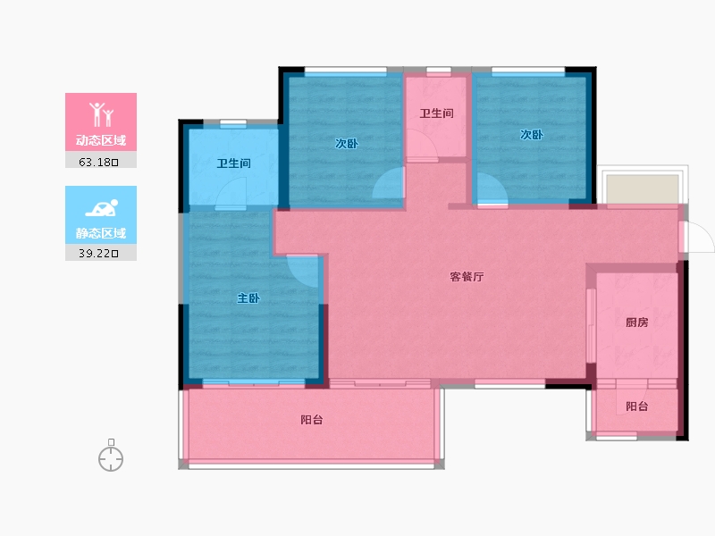 四川省-成都市-明信天府壹号-92.08-户型库-动静分区