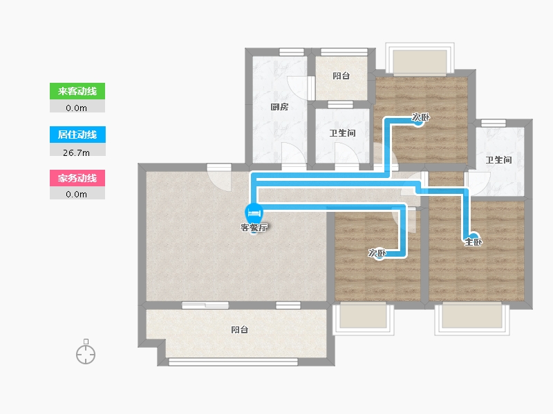 四川省-成都市-尚阳臻品-85.00-户型库-动静线