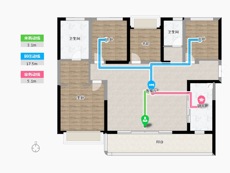 四川省-成都市-天府公园未来城-124.04-户型库-动静线