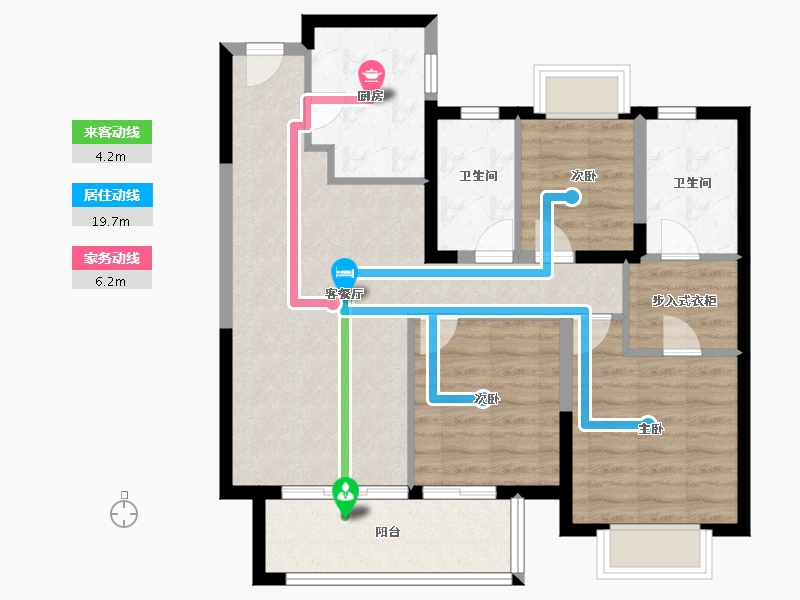 上海-上海市-越秀仁恒·天樾园和-84.00-户型库-动静线