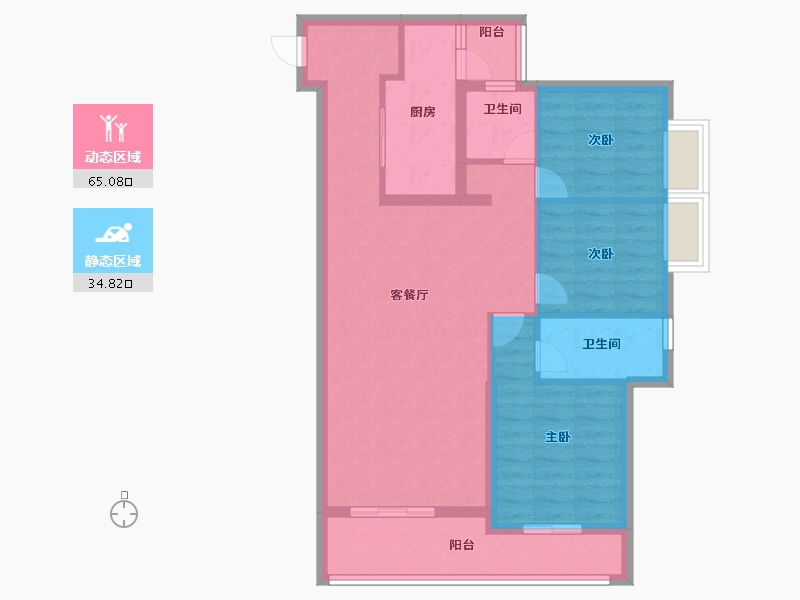 云南省-昆明市-建投学府-89.30-户型库-动静分区