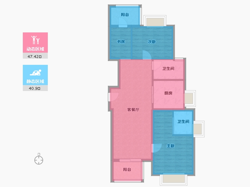 上海-上海市-天安1号-79.20-户型库-动静分区