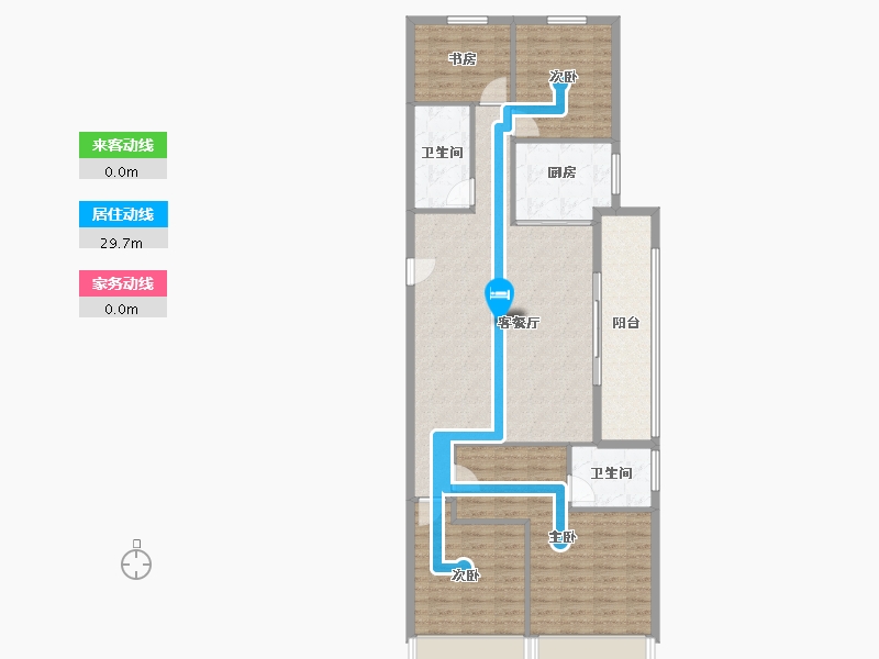 浙江省-杭州市-中骏鼎湖未来云城-111.77-户型库-动静线