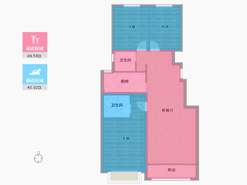 山西省-大同市-学林壹号-83.06-户型库-动静分区