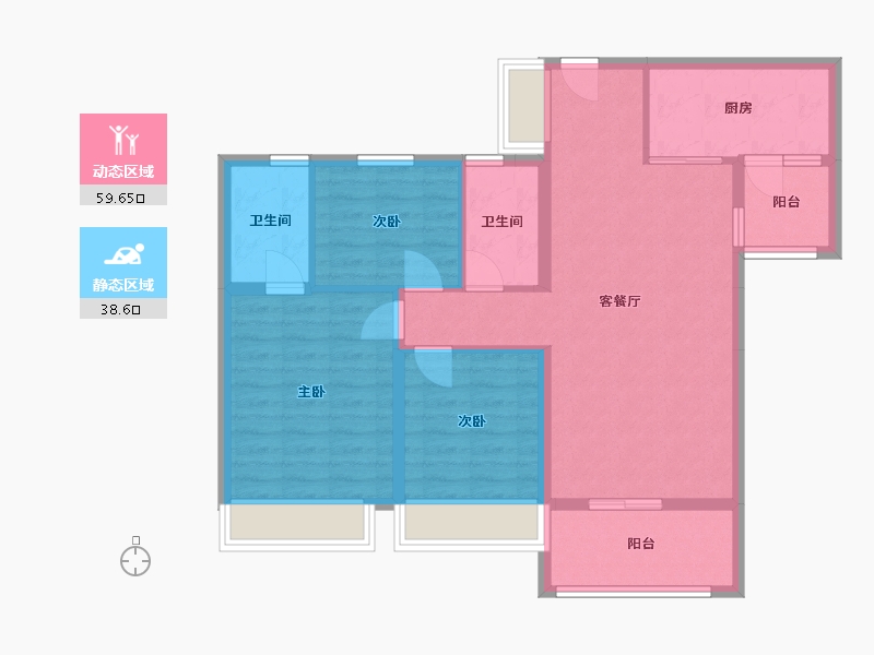 湖南省-郴州市-江山一品-108.00-户型库-动静分区