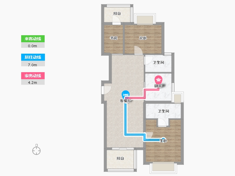 上海-上海市-天安1号-79.19-户型库-动静线