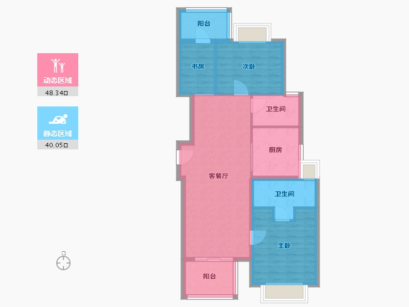 上海-上海市-天安1号-79.19-户型库-动静分区