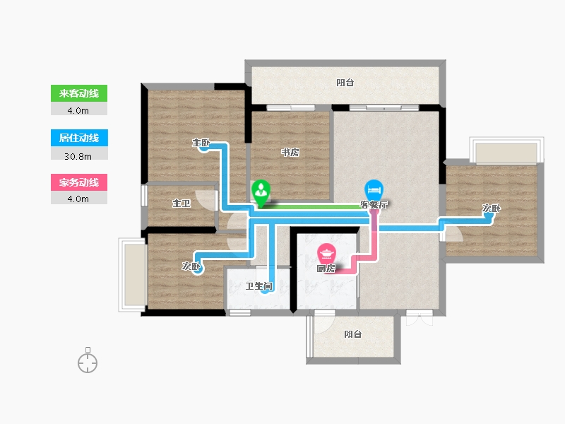 四川省-成都市-天府公园未来城-108.50-户型库-动静线