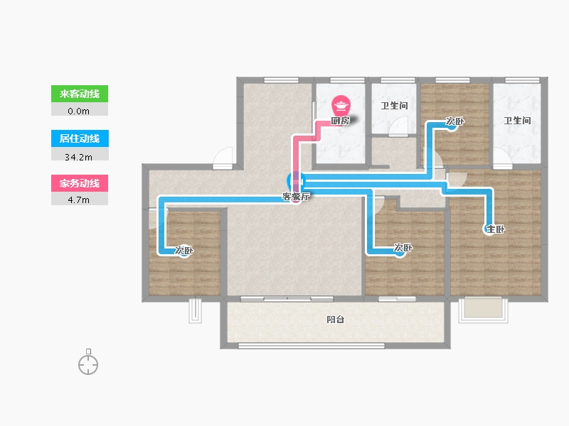 江苏省-南京市-玖宸府-128.30-户型库-动静线