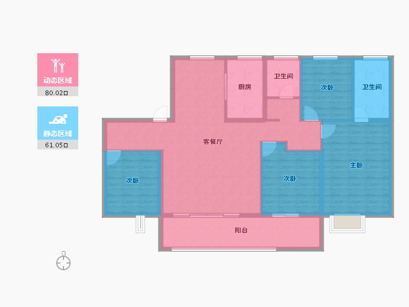 江苏省-南京市-玖宸府-128.30-户型库-动静分区