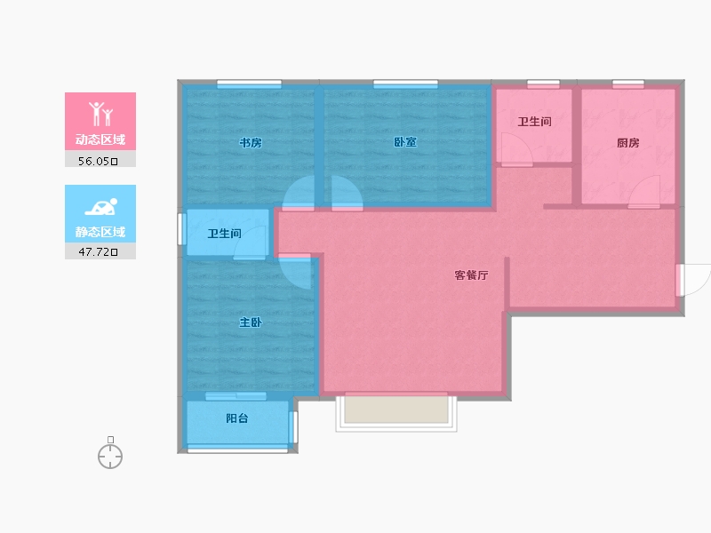 甘肃省-定西市-九方嘉苑-92.80-户型库-动静分区