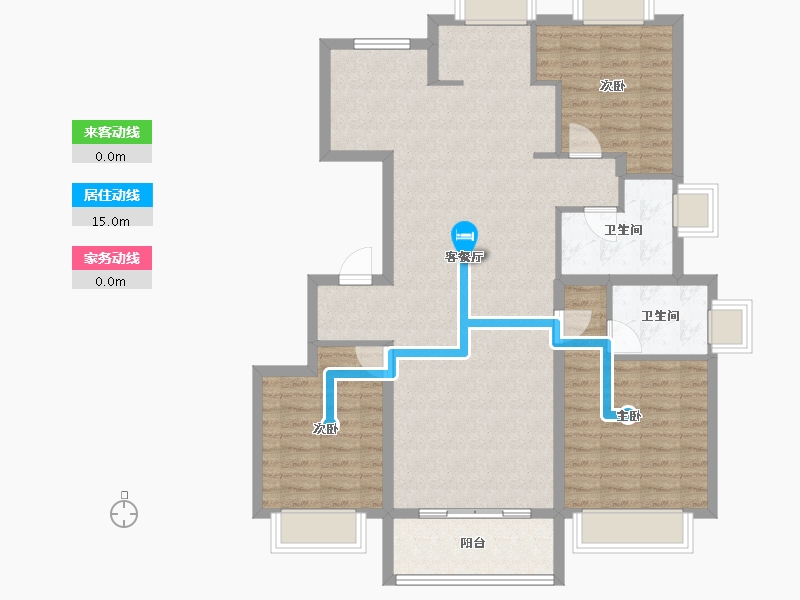 上海-上海市-天安1号-103.99-户型库-动静线