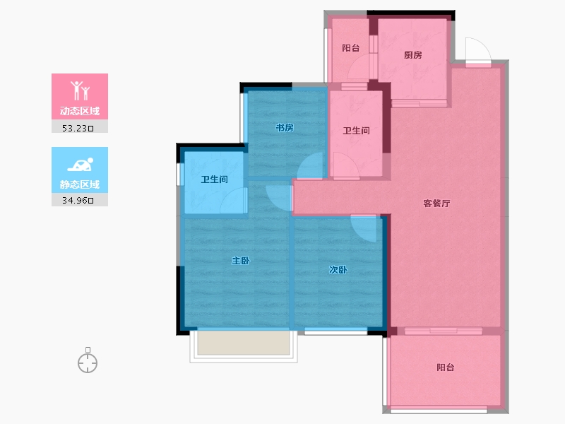 四川省-成都市-明信天府壹号-78.97-户型库-动静分区