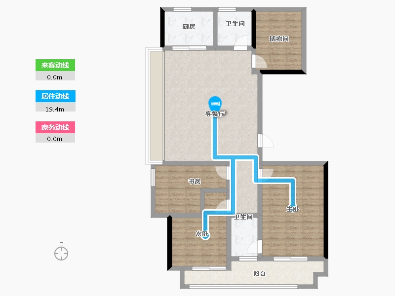 浙江省-杭州市-融悦天辰府-112.34-户型库-动静线