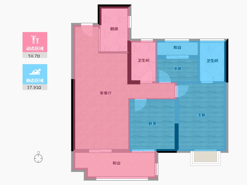 江西省-南昌市-南崇湖畔和光-79.38-户型库-动静分区