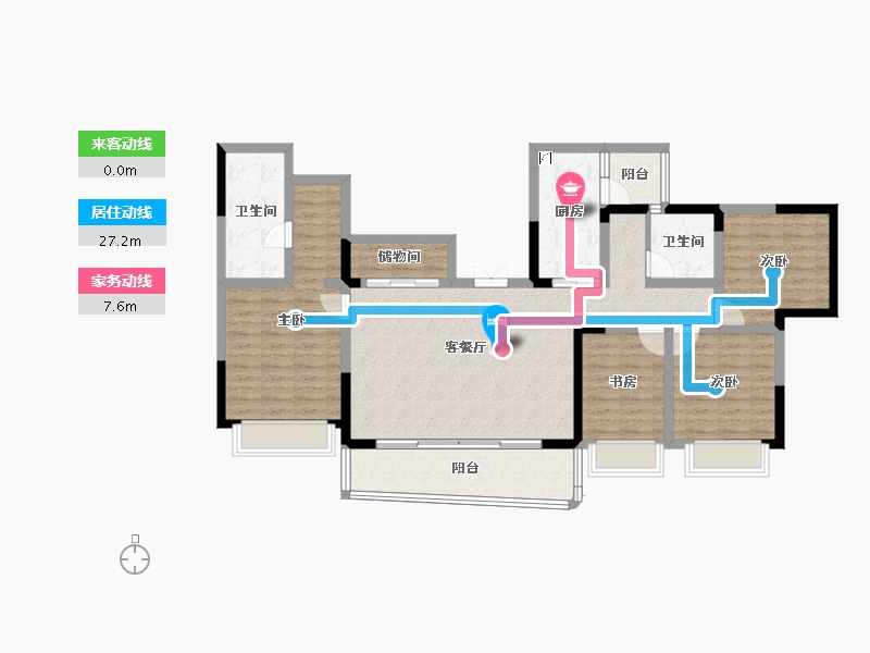 四川省-成都市-天府公园未来城-118.71-户型库-动静线