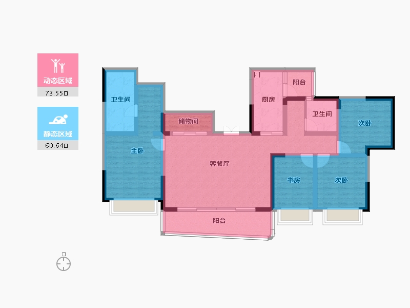 四川省-成都市-天府公园未来城-118.71-户型库-动静分区