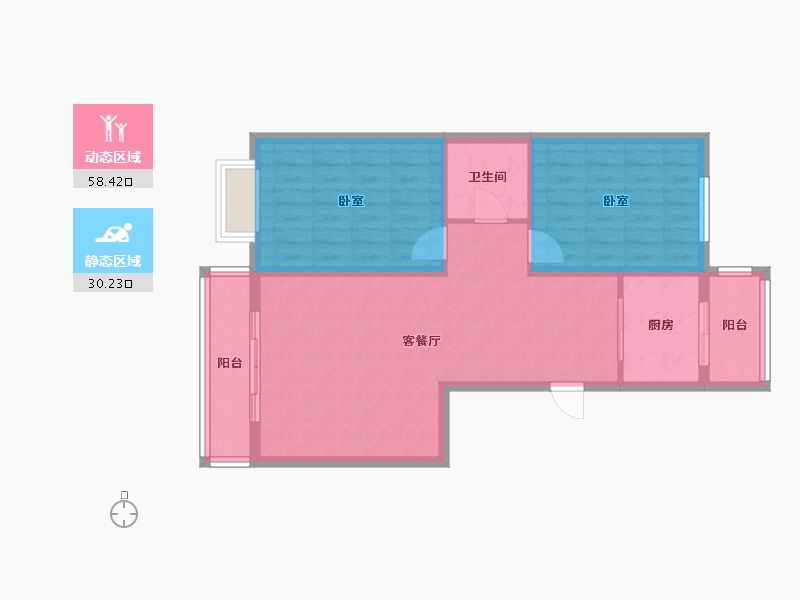 甘肃省-定西市-九方嘉苑-80.00-户型库-动静分区