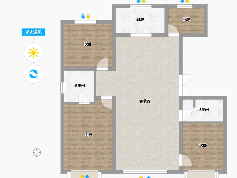 河北省-承德市-海德华府-101.08-户型库-采光通风