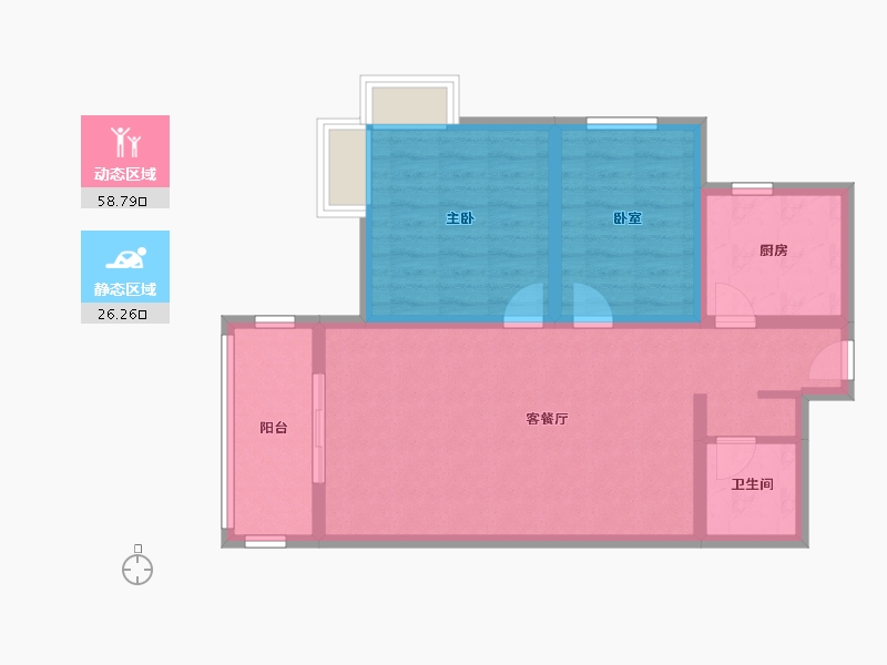 甘肃省-定西市-九方嘉苑-75.89-户型库-动静分区