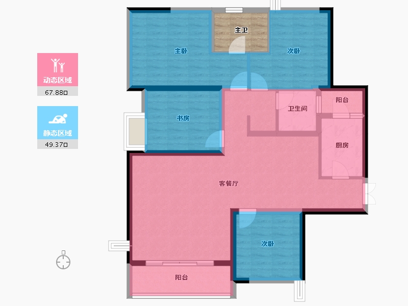 四川省-成都市-天府公园未来城-109.30-户型库-动静分区