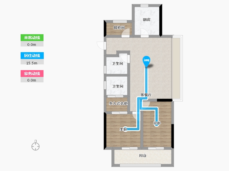 浙江省-杭州市-越秀·星颂府-80.78-户型库-动静线