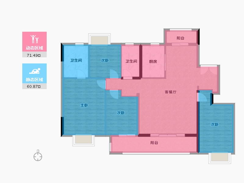 江西省-南昌市-赣电东方城-120.00-户型库-动静分区